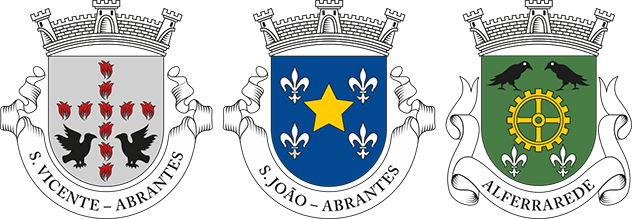 Brasões das Juntas de Freguesia de São Vicente, São João e Alferrarede, concelho de Abrantes.